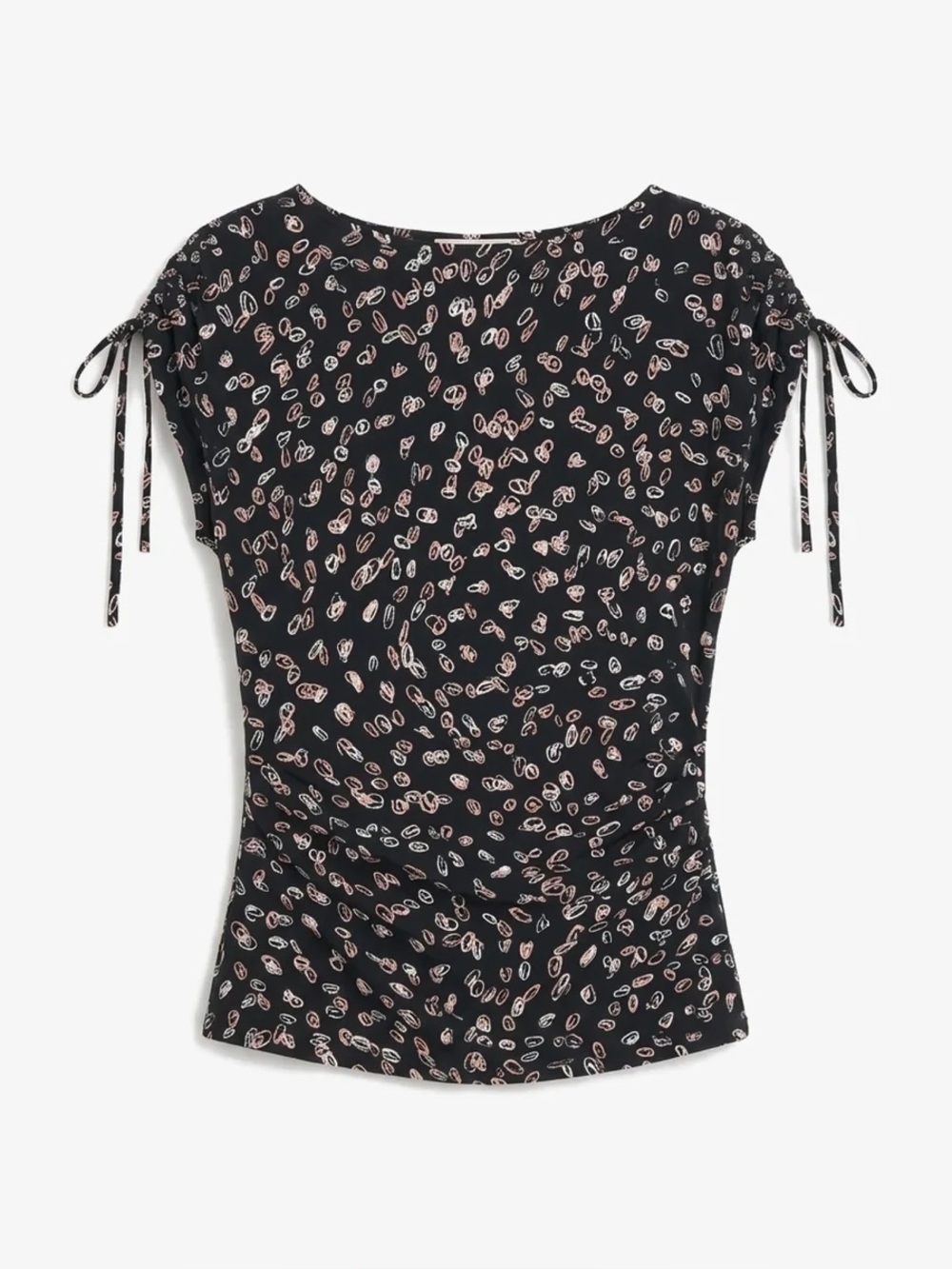 ⚫️ M.M. LaFleur Dotty Cinch-Sleeve Top ~  Spin Dot